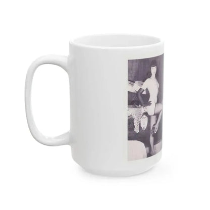 Bettie Page #217 (Vintage Female Icon) White Coffee Mug - Go Mug Yourself