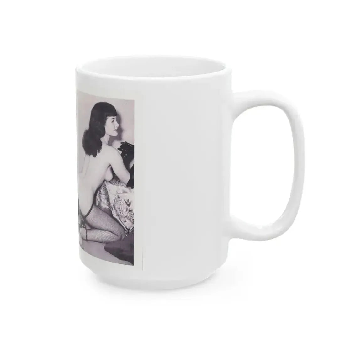 Bettie Page #217 (Vintage Female Icon) White Coffee Mug - Go Mug Yourself