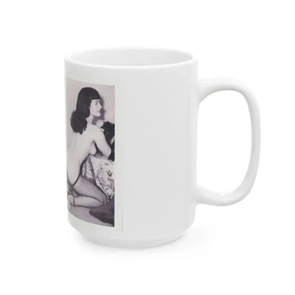 Bettie Page #217 (Vintage Female Icon) White Coffee Mug - Go Mug Yourself