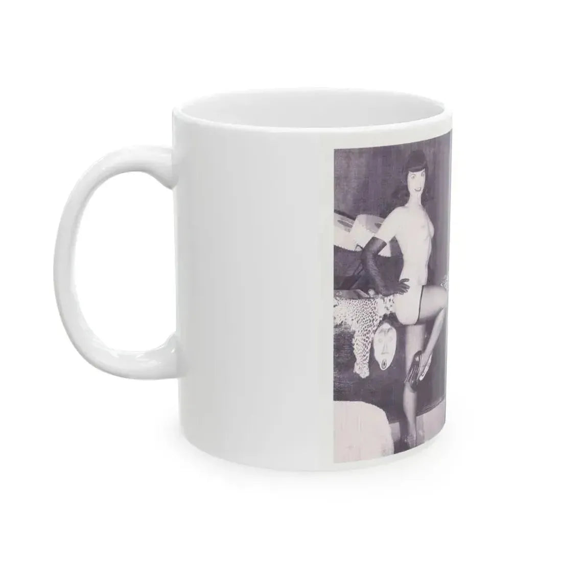 Bettie Page #217 (Vintage Female Icon) White Coffee Mug - Go Mug Yourself