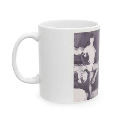 Bettie Page #217 (Vintage Female Icon) White Coffee Mug - Go Mug Yourself
