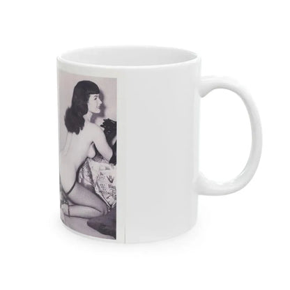 Bettie Page #217 (Vintage Female Icon) White Coffee Mug - Go Mug Yourself