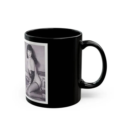 Bettie Page #218 (Vintage Female Icon) Black Coffee Mug - Go Mug Yourself