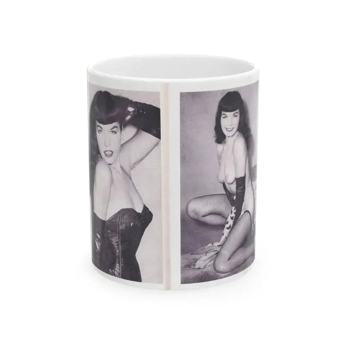 Bettie Page #218 (Vintage Female Icon) White Coffee Mug 11oz - Go Mug Yourself