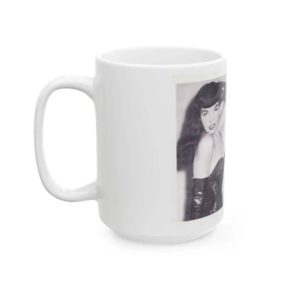 Bettie Page #218 (Vintage Female Icon) White Coffee Mug - Go Mug Yourself
