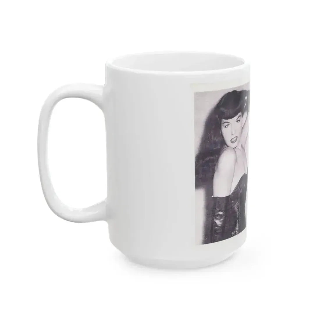 Bettie Page #218 (Vintage Female Icon) White Coffee Mug - Go Mug Yourself