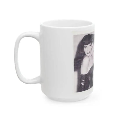 Bettie Page #218 (Vintage Female Icon) White Coffee Mug - Go Mug Yourself