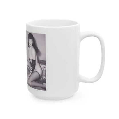 Bettie Page #218 (Vintage Female Icon) White Coffee Mug - Go Mug Yourself