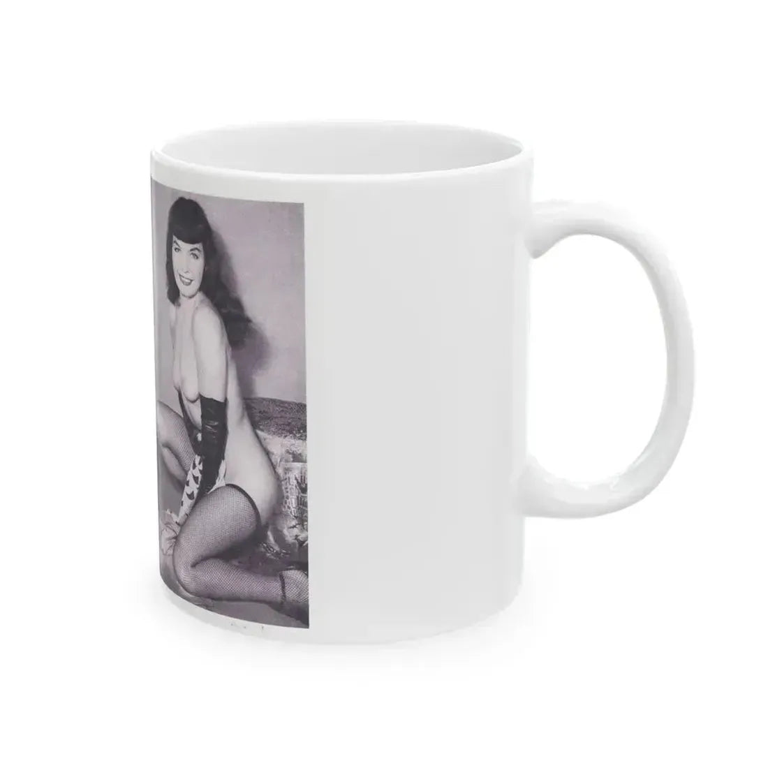 Bettie Page #218 (Vintage Female Icon) White Coffee Mug - Go Mug Yourself