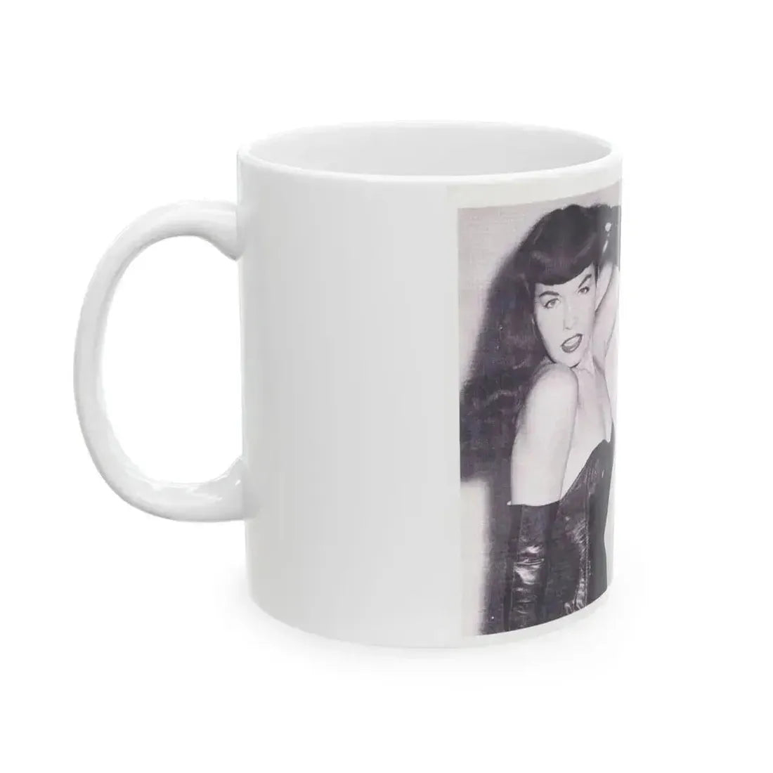 Bettie Page #218 (Vintage Female Icon) White Coffee Mug - Go Mug Yourself