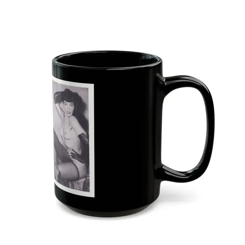 Bettie Page #219 (Vintage Female Icon) Black Coffee Mug - Go Mug Yourself
