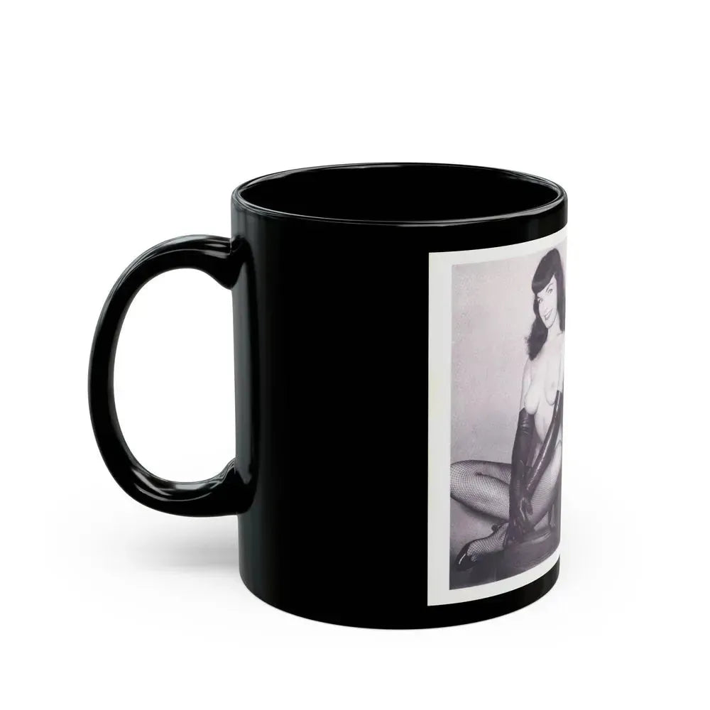Bettie Page #219 (Vintage Female Icon) Black Coffee Mug - Go Mug Yourself