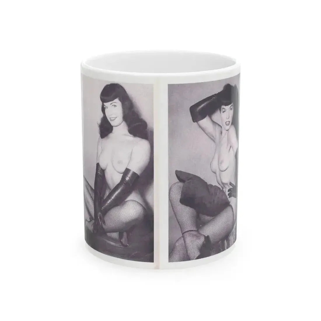 Bettie Page #219 (Vintage Female Icon) White Coffee Mug 11oz - Go Mug Yourself