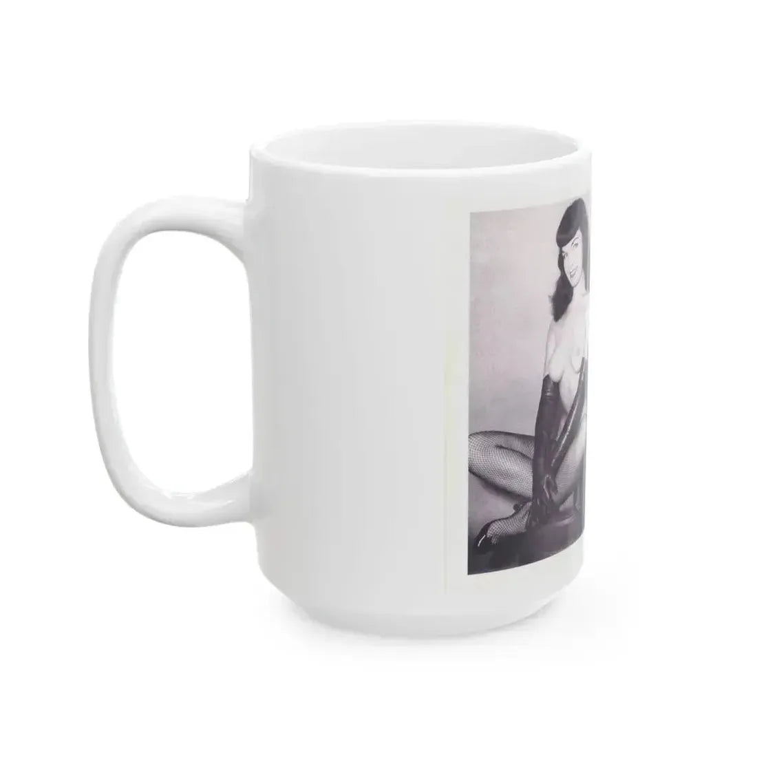Bettie Page #219 (Vintage Female Icon) White Coffee Mug - Go Mug Yourself