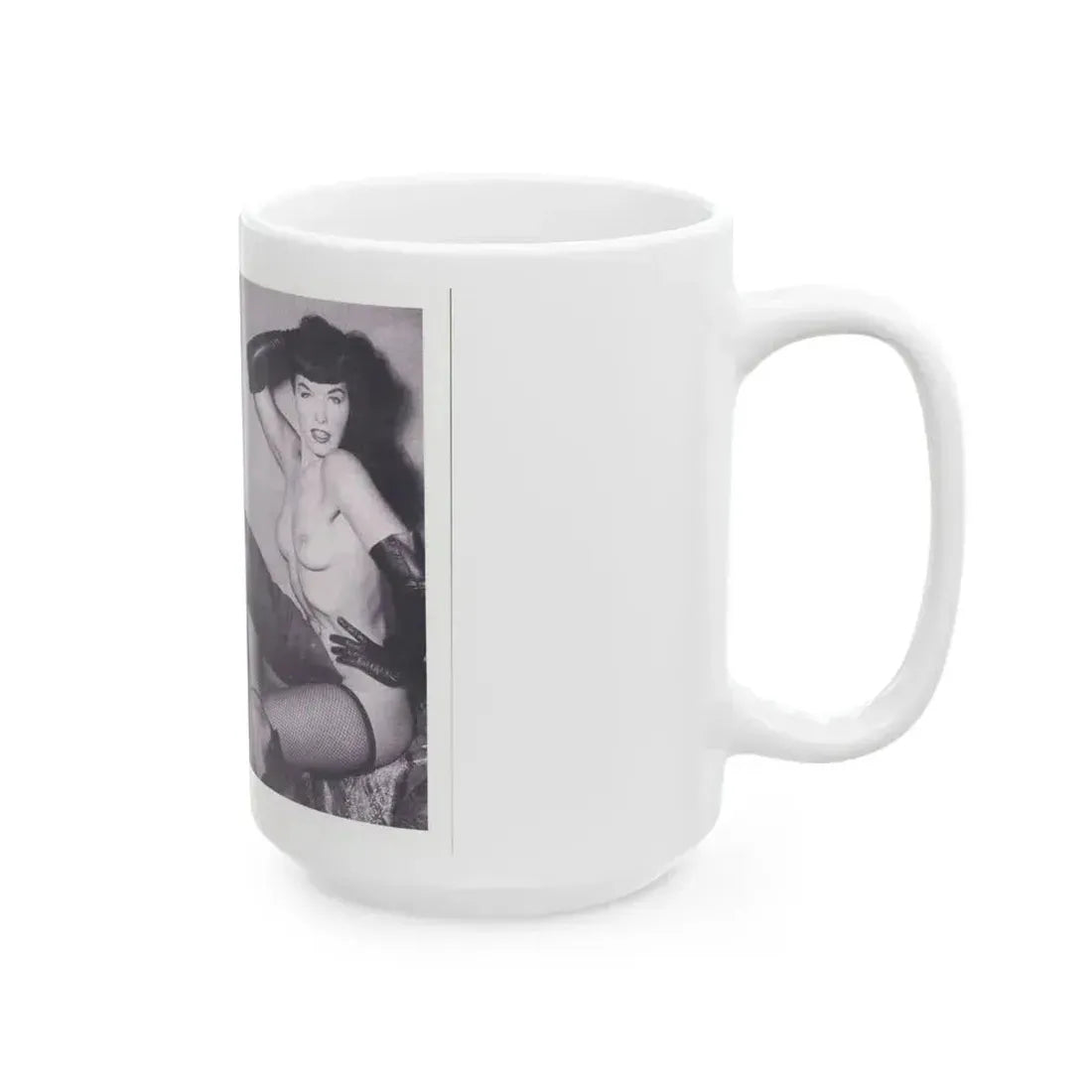 Bettie Page #219 (Vintage Female Icon) White Coffee Mug - Go Mug Yourself