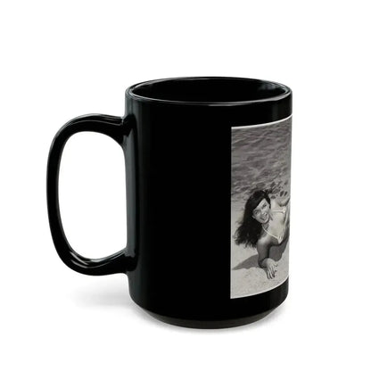 Bettie Page #22 (Vintage Female Icon) Black Coffee Mug - Go Mug Yourself