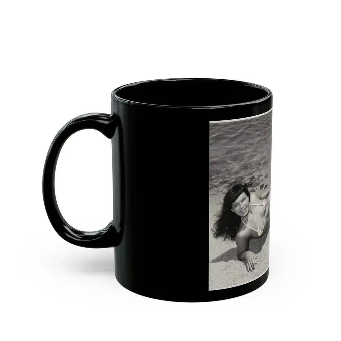 Bettie Page #22 (Vintage Female Icon) Black Coffee Mug - Go Mug Yourself
