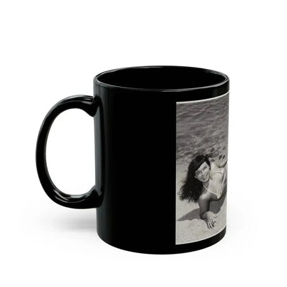 Bettie Page #22 (Vintage Female Icon) Black Coffee Mug - Go Mug Yourself