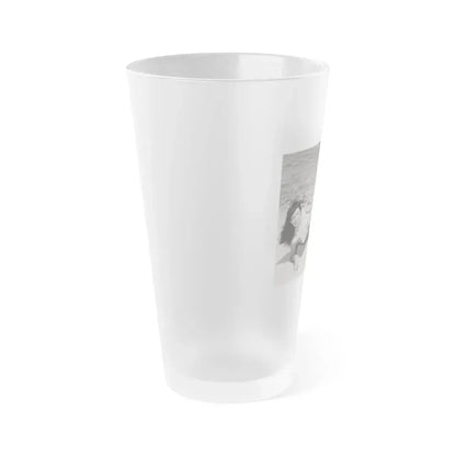Bettie Page #22 (Vintage Female Icon) Frosted Pint Glass 16oz - Go Mug Yourself