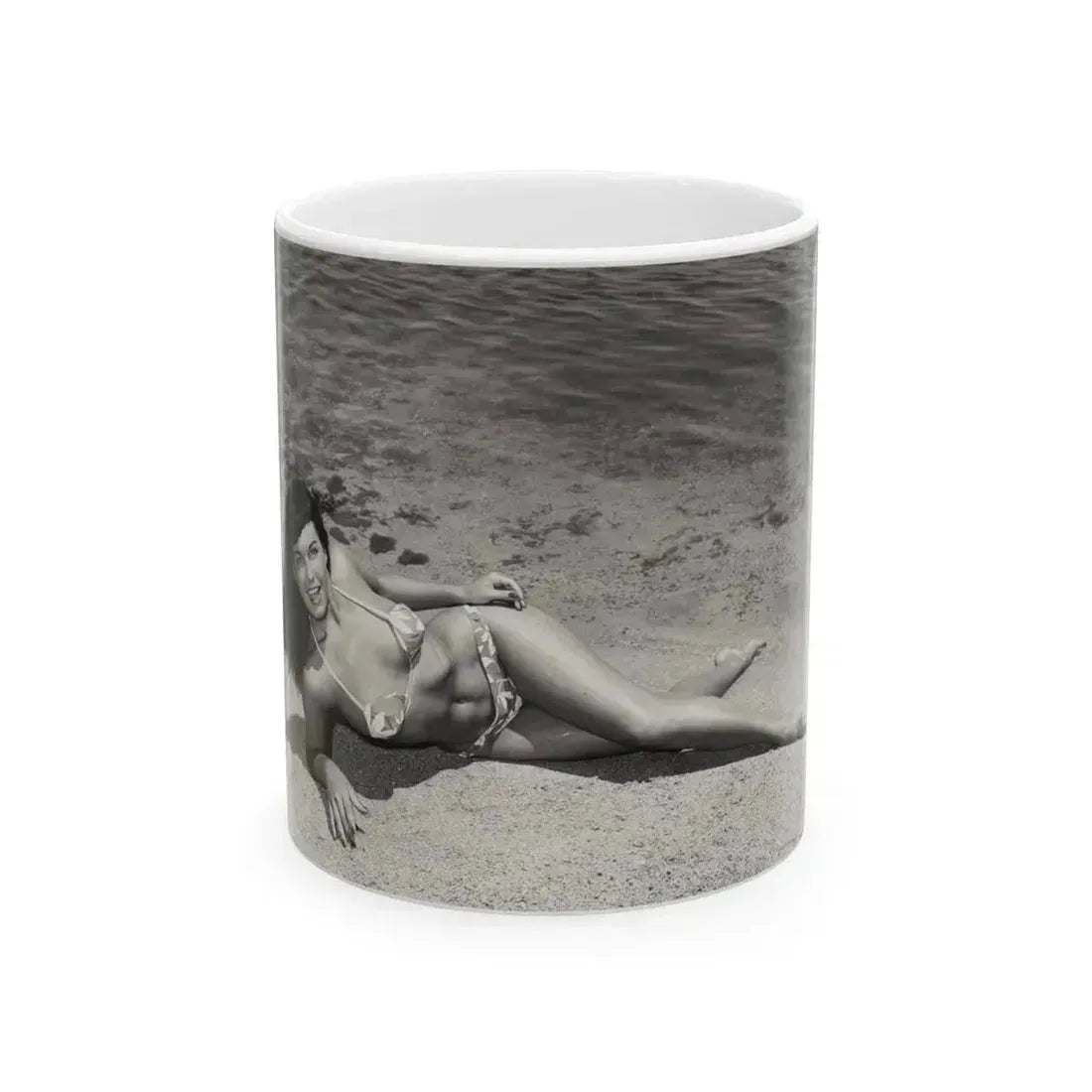 Bettie Page #22 (Vintage Female Icon) White Coffee Mug 11oz - Go Mug Yourself