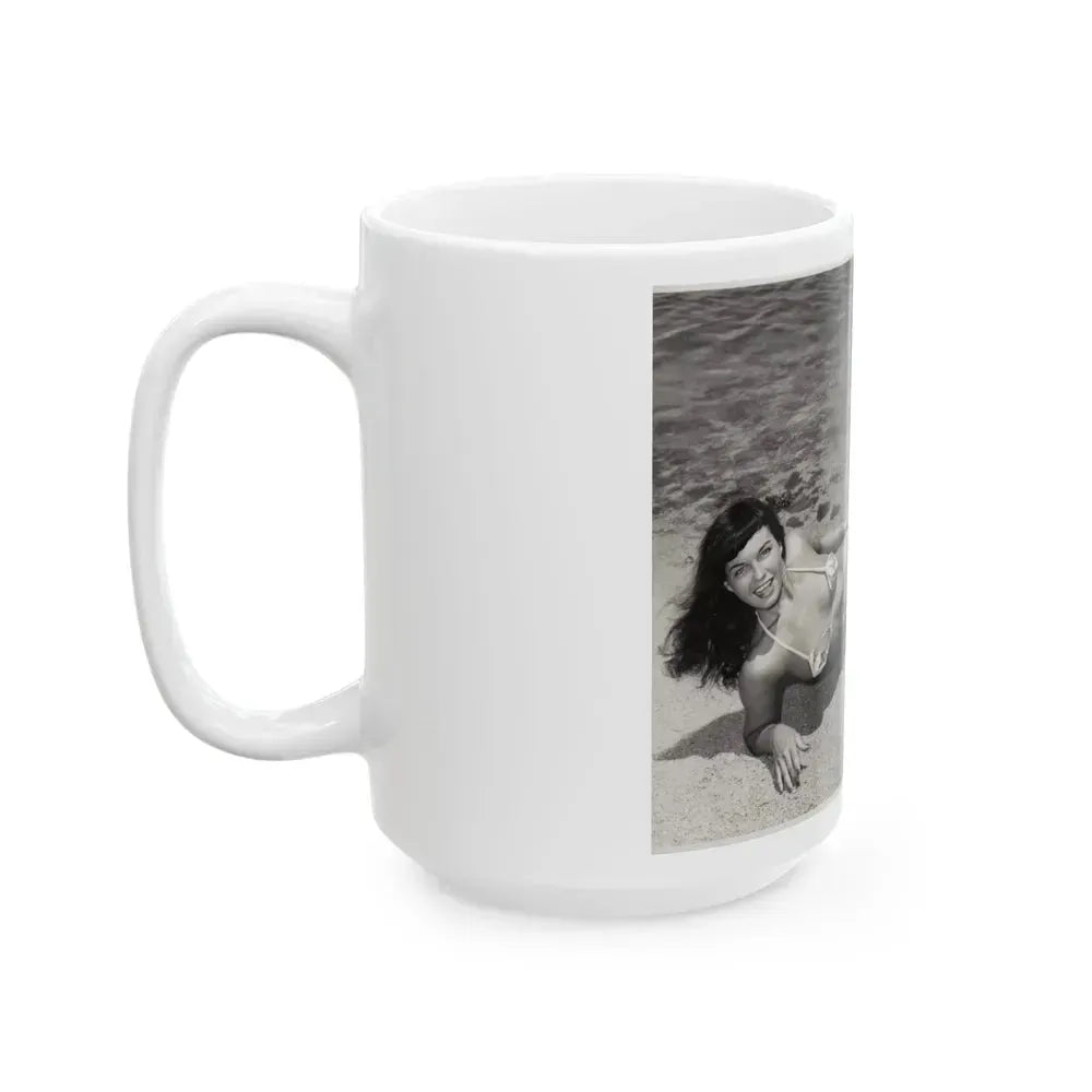 Bettie Page #22 (Vintage Female Icon) White Coffee Mug - Go Mug Yourself
