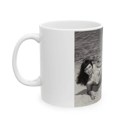 Bettie Page #22 (Vintage Female Icon) White Coffee Mug - Go Mug Yourself