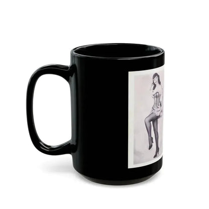 Bettie Page #220 (Vintage Female Icon) Black Coffee Mug - Go Mug Yourself