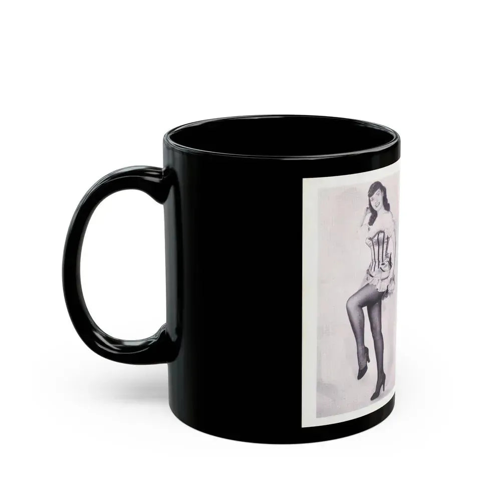 Bettie Page #220 (Vintage Female Icon) Black Coffee Mug - Go Mug Yourself