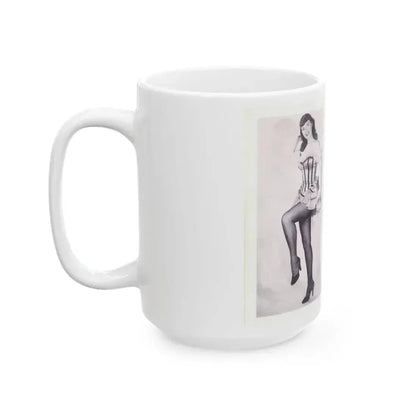 Bettie Page #220 (Vintage Female Icon) White Coffee Mug - Go Mug Yourself