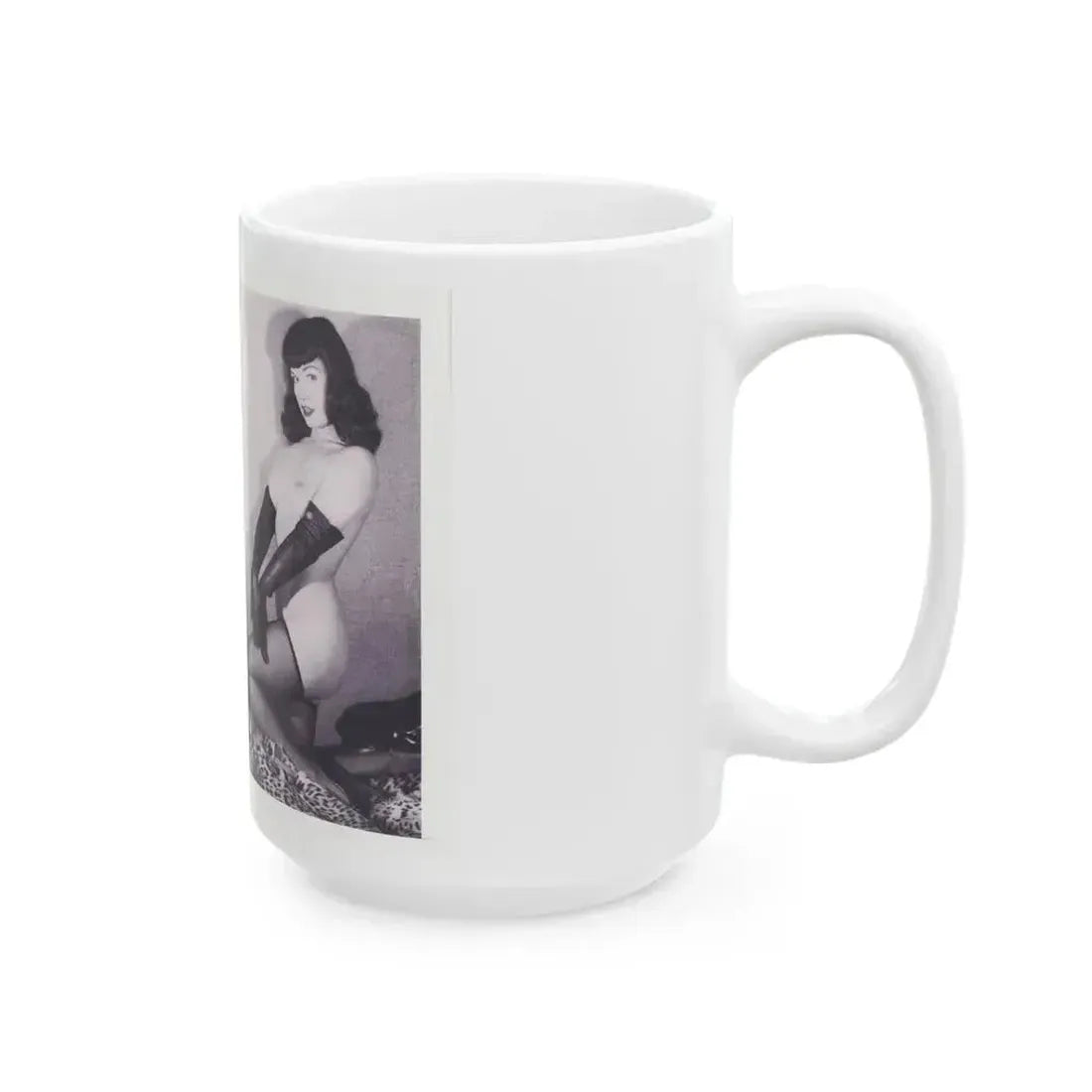 Bettie Page #220 (Vintage Female Icon) White Coffee Mug - Go Mug Yourself