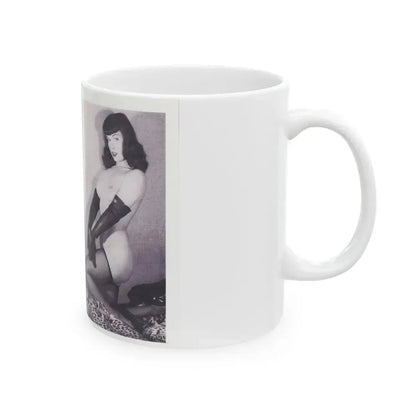 Bettie Page #220 (Vintage Female Icon) White Coffee Mug - Go Mug Yourself