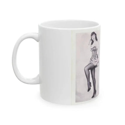 Bettie Page #220 (Vintage Female Icon) White Coffee Mug - Go Mug Yourself