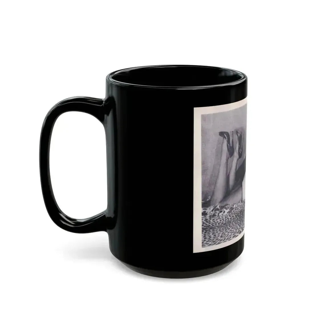 Bettie Page #221 (Vintage Female Icon) Black Coffee Mug - Go Mug Yourself