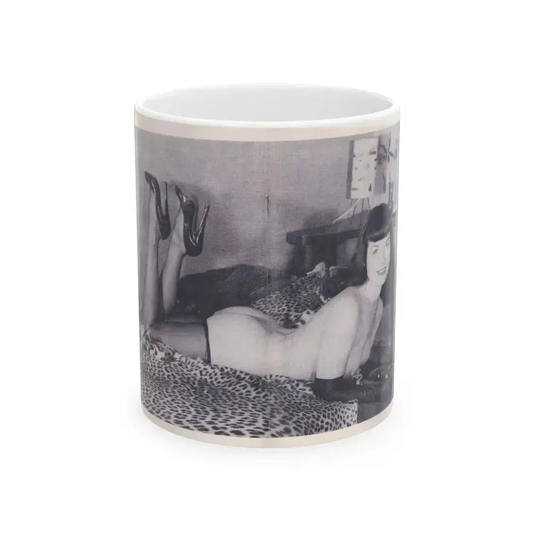 Bettie Page #221 (Vintage Female Icon) White Coffee Mug 11oz - Go Mug Yourself