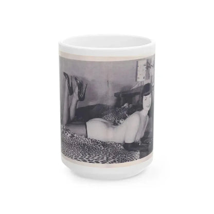 Bettie Page #221 (Vintage Female Icon) White Coffee Mug 15oz - Go Mug Yourself
