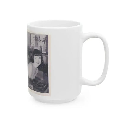 Bettie Page #221 (Vintage Female Icon) White Coffee Mug - Go Mug Yourself