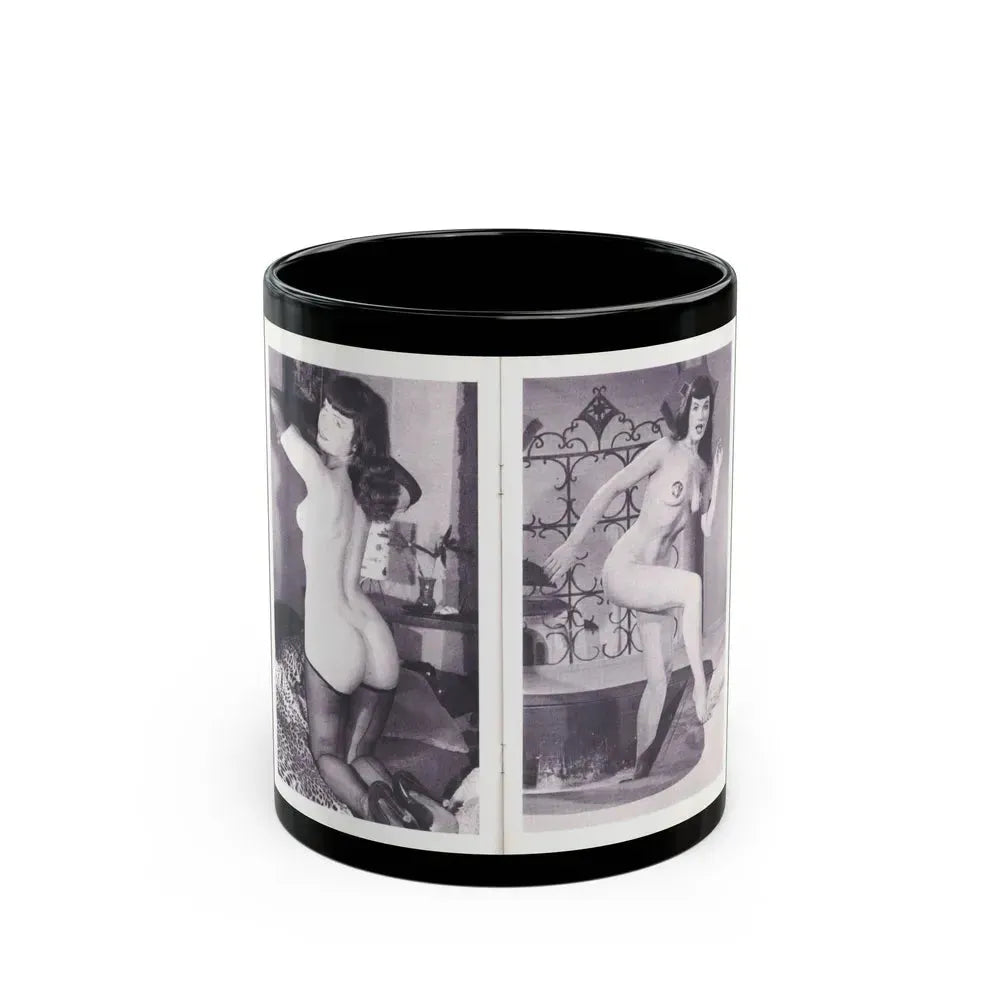 Bettie Page #222 (Vintage Female Icon) Black Coffee Mug 11oz - Go Mug Yourself