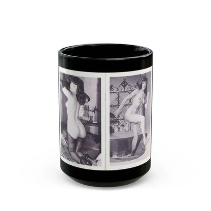 Bettie Page #222 (Vintage Female Icon) Black Coffee Mug 15oz - Go Mug Yourself