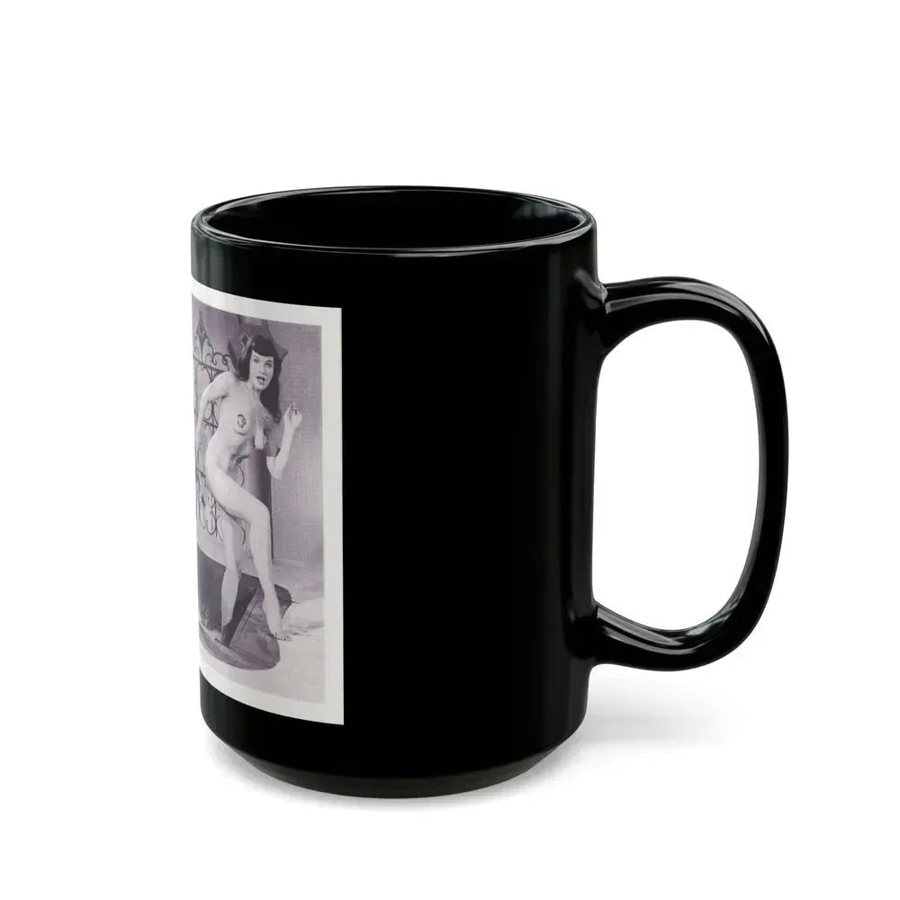 Bettie Page #222 (Vintage Female Icon) Black Coffee Mug - Go Mug Yourself