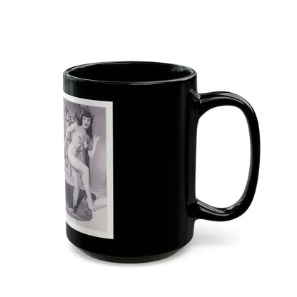 Bettie Page #222 (Vintage Female Icon) Black Coffee Mug - Go Mug Yourself