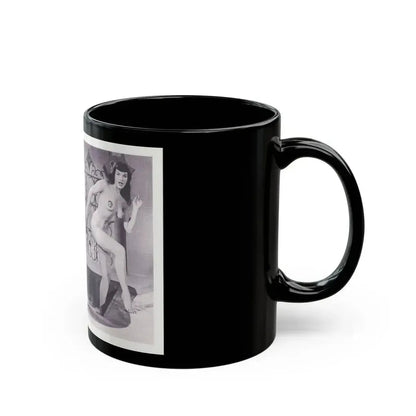 Bettie Page #222 (Vintage Female Icon) Black Coffee Mug - Go Mug Yourself