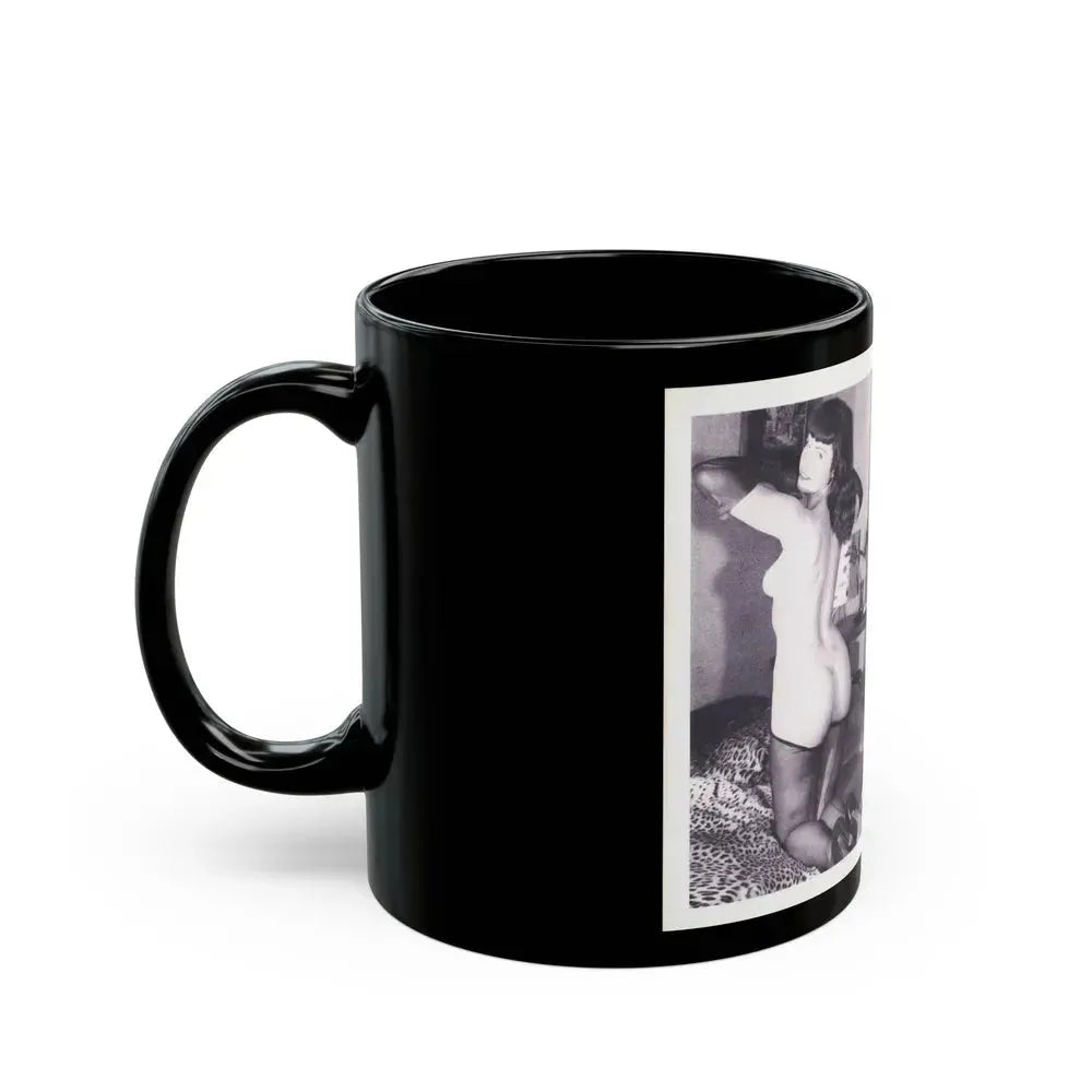 Bettie Page #222 (Vintage Female Icon) Black Coffee Mug - Go Mug Yourself