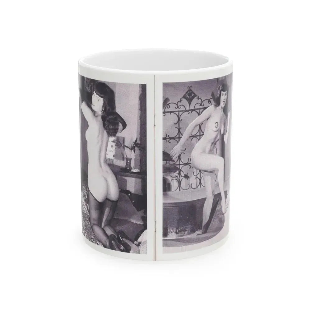 Bettie Page #222 (Vintage Female Icon) White Coffee Mug 11oz - Go Mug Yourself