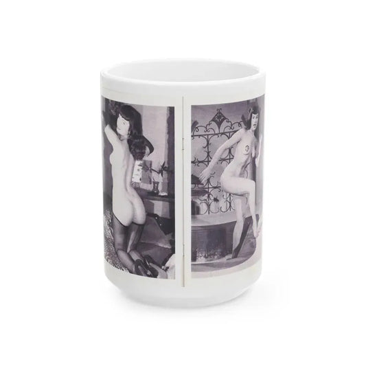 Bettie Page #222 (Vintage Female Icon) White Coffee Mug 15oz - Go Mug Yourself