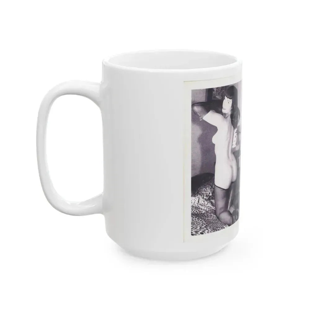 Bettie Page #222 (Vintage Female Icon) White Coffee Mug - Go Mug Yourself