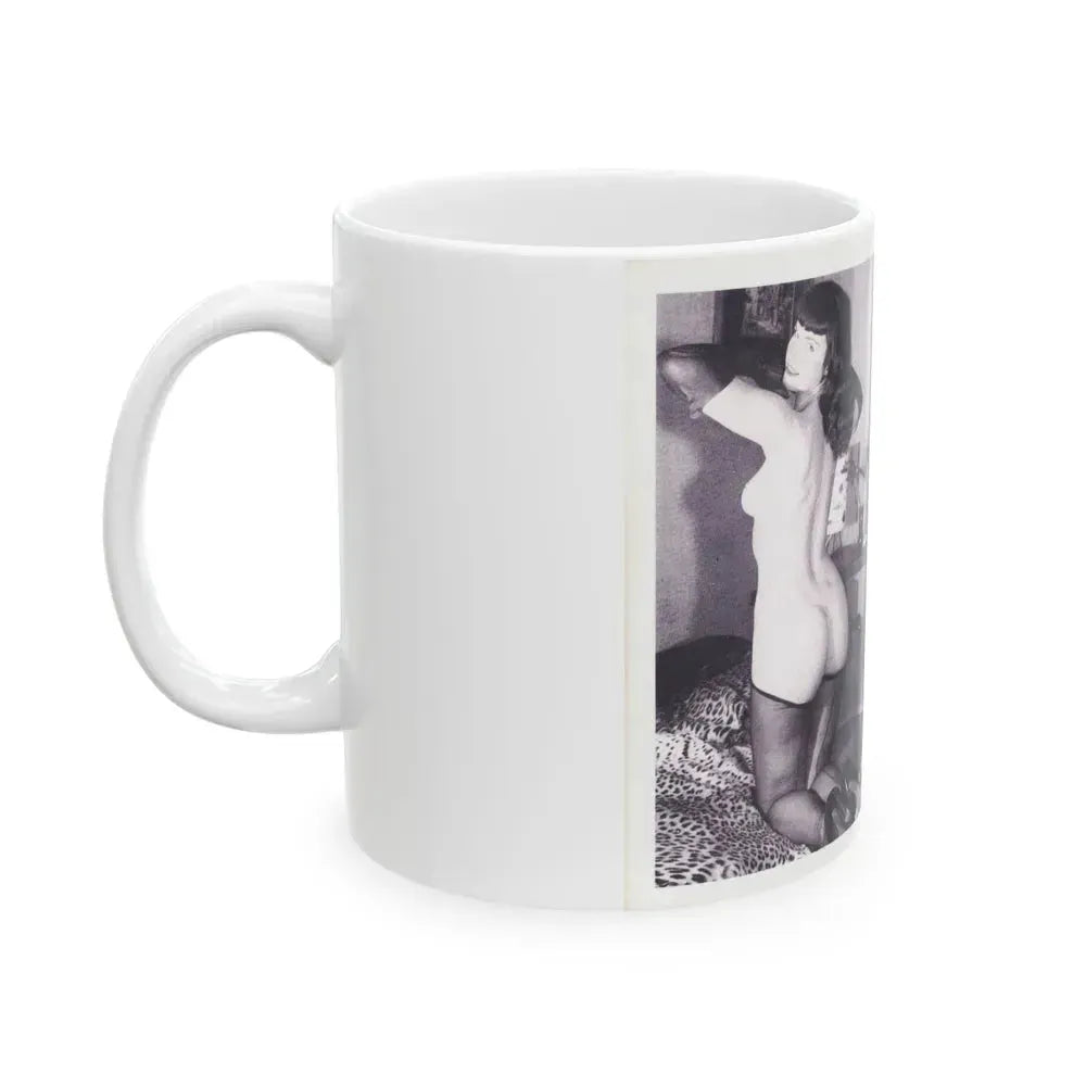 Bettie Page #222 (Vintage Female Icon) White Coffee Mug - Go Mug Yourself