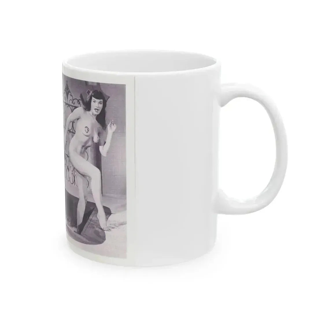 Bettie Page #222 (Vintage Female Icon) White Coffee Mug - Go Mug Yourself