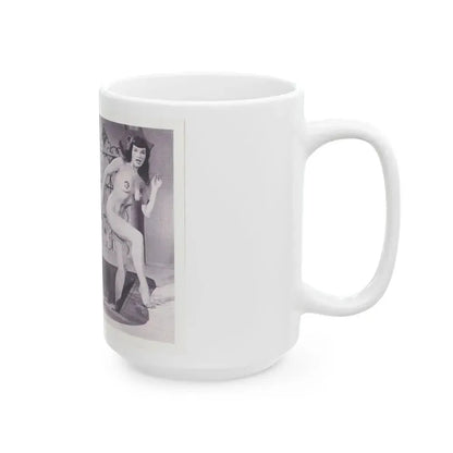 Bettie Page #222 (Vintage Female Icon) White Coffee Mug - Go Mug Yourself