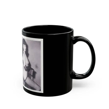 Bettie Page #223 (Vintage Female Icon) Black Coffee Mug - Go Mug Yourself
