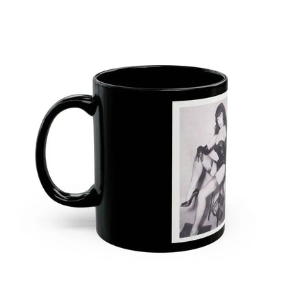 Bettie Page #223 (Vintage Female Icon) Black Coffee Mug - Go Mug Yourself